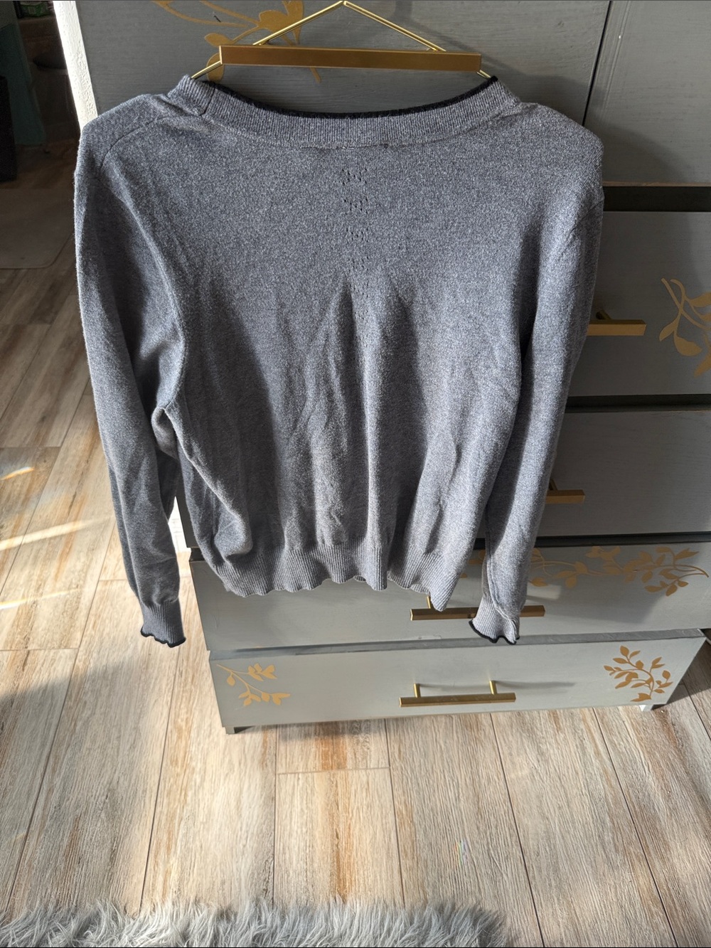 Scotch & Soda Gray V-Neck Button Cardigan - Picture 3 of 7